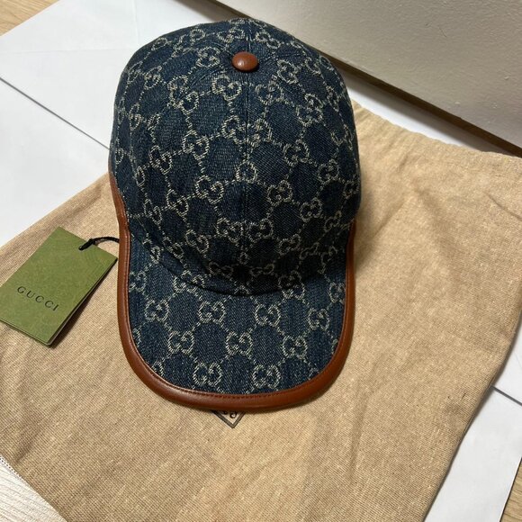 unisex gucci GG Denim Baseball Cap